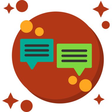 iş sohbet simgesi düz biçimli