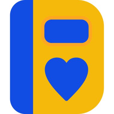 Kalp. Web simgesi basit illüstrasyon