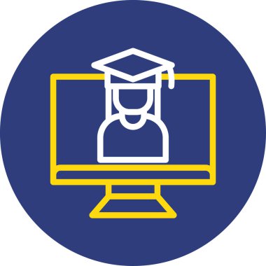 Bilgisayar. Web simgesi basit illüstrasyon