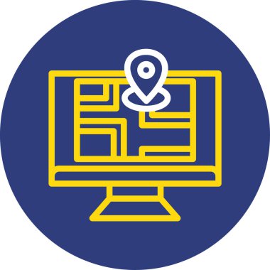 vektör lcd simgesi illüstrasyonu