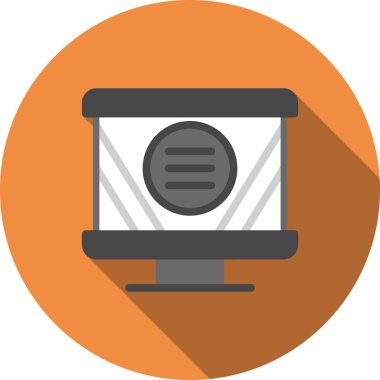 Bilgisayar. Web simgesi basit illüstrasyon