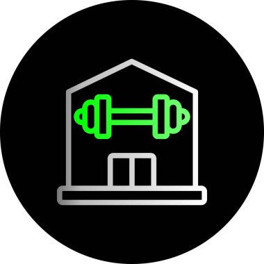 Bir spor salonu simgesinin vektör çizimi