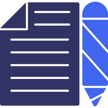 belge simgesi ve vektör illüstrasyonu beyaz arkaplanda izole edildi