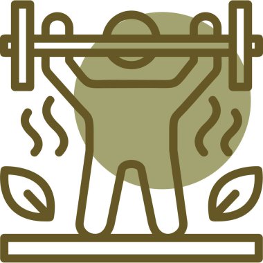 filedoutline biçiminde egzersiz çanı simgesi