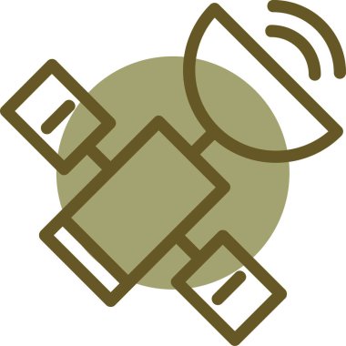 uydu simgesi vektör illüstrasyonu