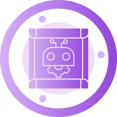 Bir robot simgesinin vektör illüstrasyonu