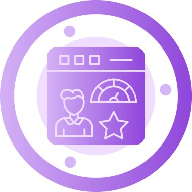 Rozet simgesi, vektör illüstrasyonu