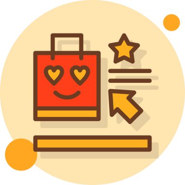 çanta alışverişi ekommerce simgesi - taslak biçimi