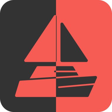 Gemi simgesi vektör illüstrasyonu