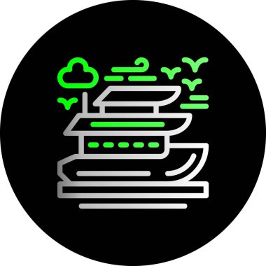 Bir kitap simgesinin vektör illüstrasyonu