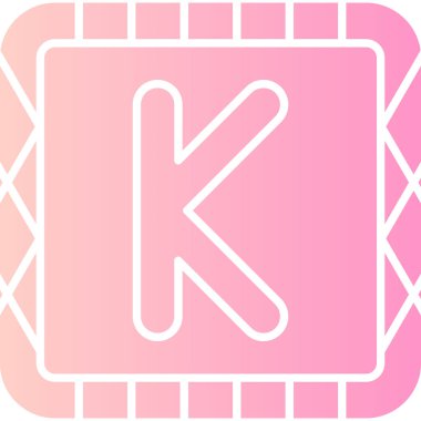 K. Web simgesi vektör illüstrasyonu