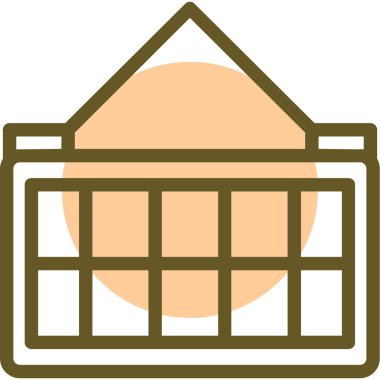 Ev. Web simgesi basit illüstrasyon