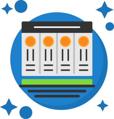 ekolayzır ses simgesi, vektör illüstrasyonu