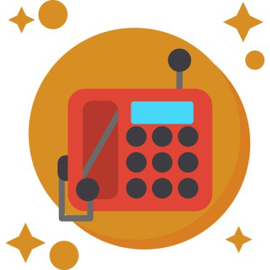 Bir hesap makinesi simgesinin vektör illüstrasyonu