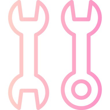 İngiliz anahtarı simgesi vektör illüstrasyonu