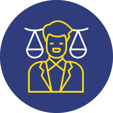 Adalet simgesinin vektör illüstrasyonu