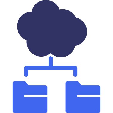 Bulut simgesi vektör illüstrasyonu