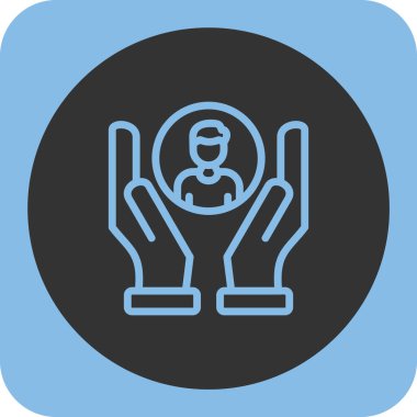 Dünya simgesi tutan bir adamın vektör çizimi