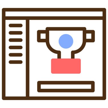Web simgesi, ödülün vektör illüstrasyonu