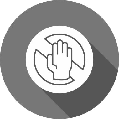 vektör el simgesini durdur