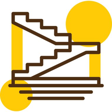 Merdiveni olan merdiven çizimi