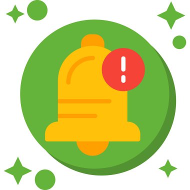 Alarm uyarı simgesi düz biçimli