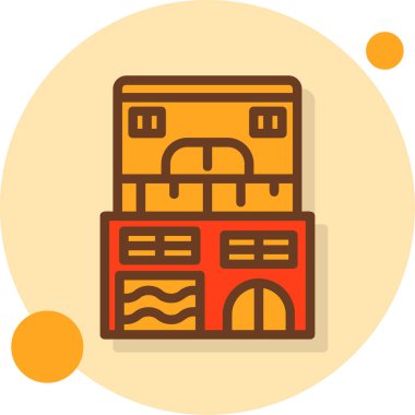 Bina. Web simgesi basit illüstrasyon