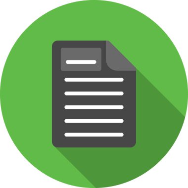 belge dosya düz vektör simgesi