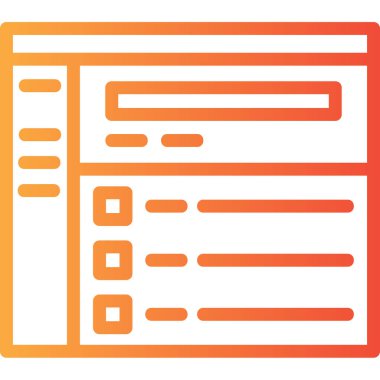 Web sayfası ikon vektör illüstrasyonu