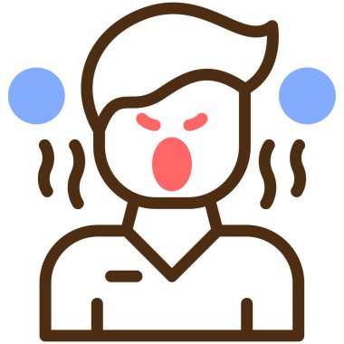 Düşmanlık. Basit düz resimleme