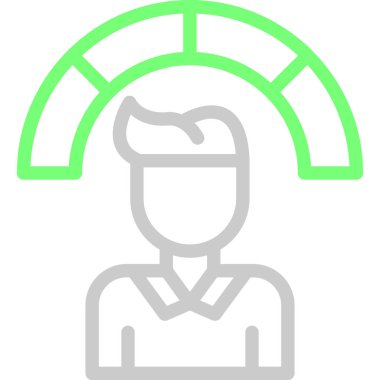 Kasklı bir adamın vektör çizimi