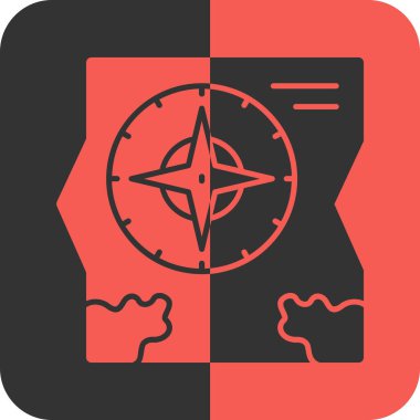 pusula simgesi, vektör illüstrasyonu