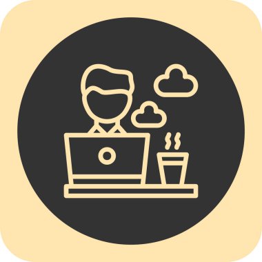 Ağ simgesi. Basit iş illüstrasyonu