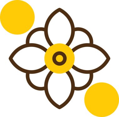 çiçek simgesi vektör illüstrasyonu