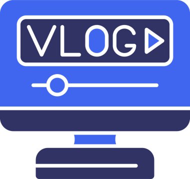 video. Web simgesi basit illüstrasyon