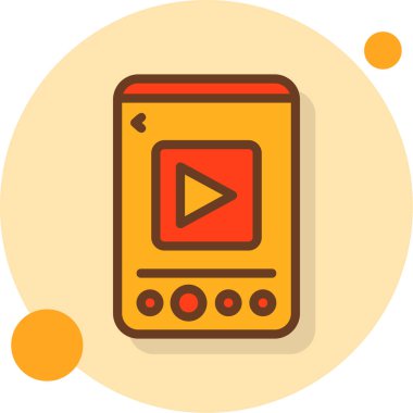 Cep telefonu. Web simgesi basit illüstrasyon