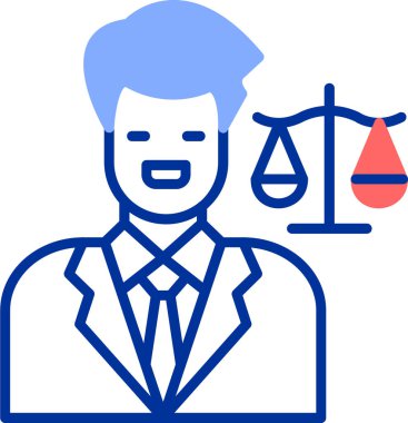 Adalet. Web simgesi basit illüstrasyon