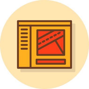 Pencere. Web simgesi basit illüstrasyon