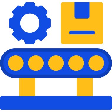 - Makine. Web simgesi basit illüstrasyon