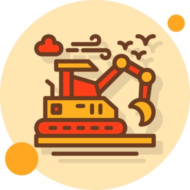 Bir robot simgesinin vektör illüstrasyonu