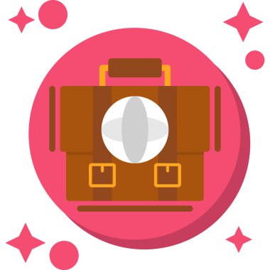 Çanta. Web simgesi vektör illüstrasyonu