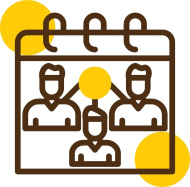 iş takım çalışması simgesi, basit biçim