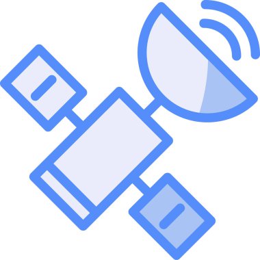 uydu simgesi vektör illüstrasyonu