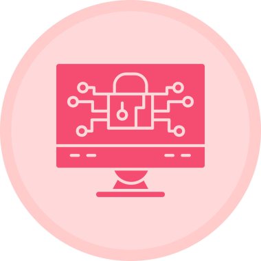 Bilgisayar. Basit tasarım düz resimleme