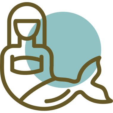 Maskeli bir kadının vektör çizimi