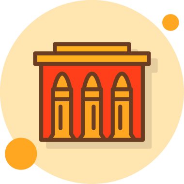 Bina inşaat simgesi düz biçimli