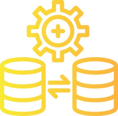 veritabanı. Web simgesi vektör illüstrasyonu