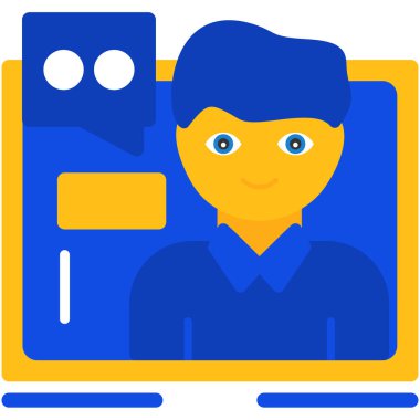 İş insanları düz stil simgesi