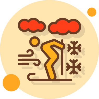 Kış simgesi vektör illüstrasyonu