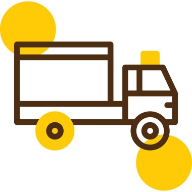 Bir kamyon simgesinin vektör çizimi